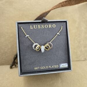 Lussoro 18kt Gold Plated Necklace. Stunning Statement Piece. New.